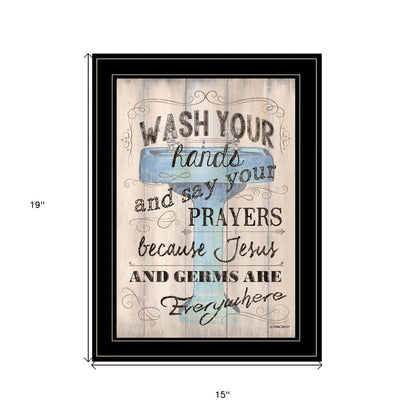 Wash Your Hands 4 Black Framed Print Bathroom Wall Art HomeRoots