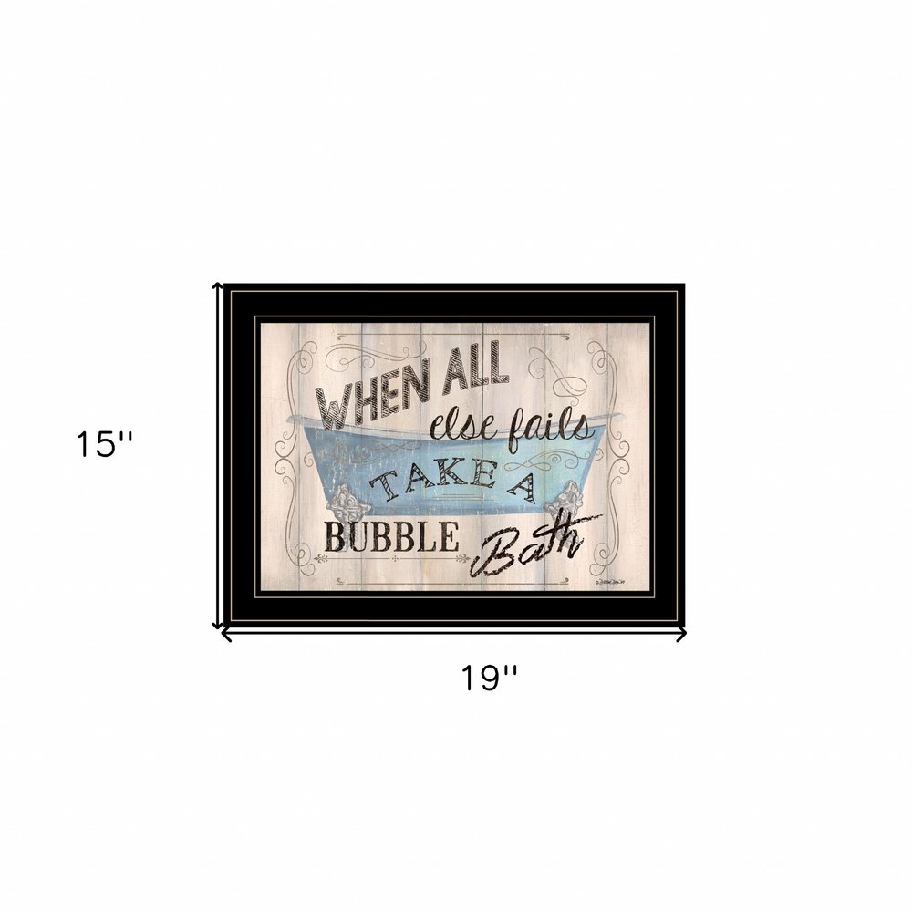 Take A Bubble Bath 2 Black Framed Print Bathroom Wall Art — view 3