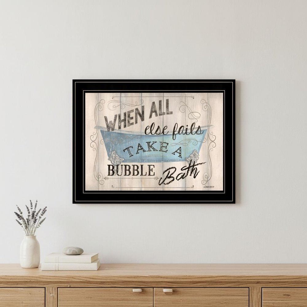 Take A Bubble Bath 2 Black Framed Print Bathroom Wall Art HomeRoots