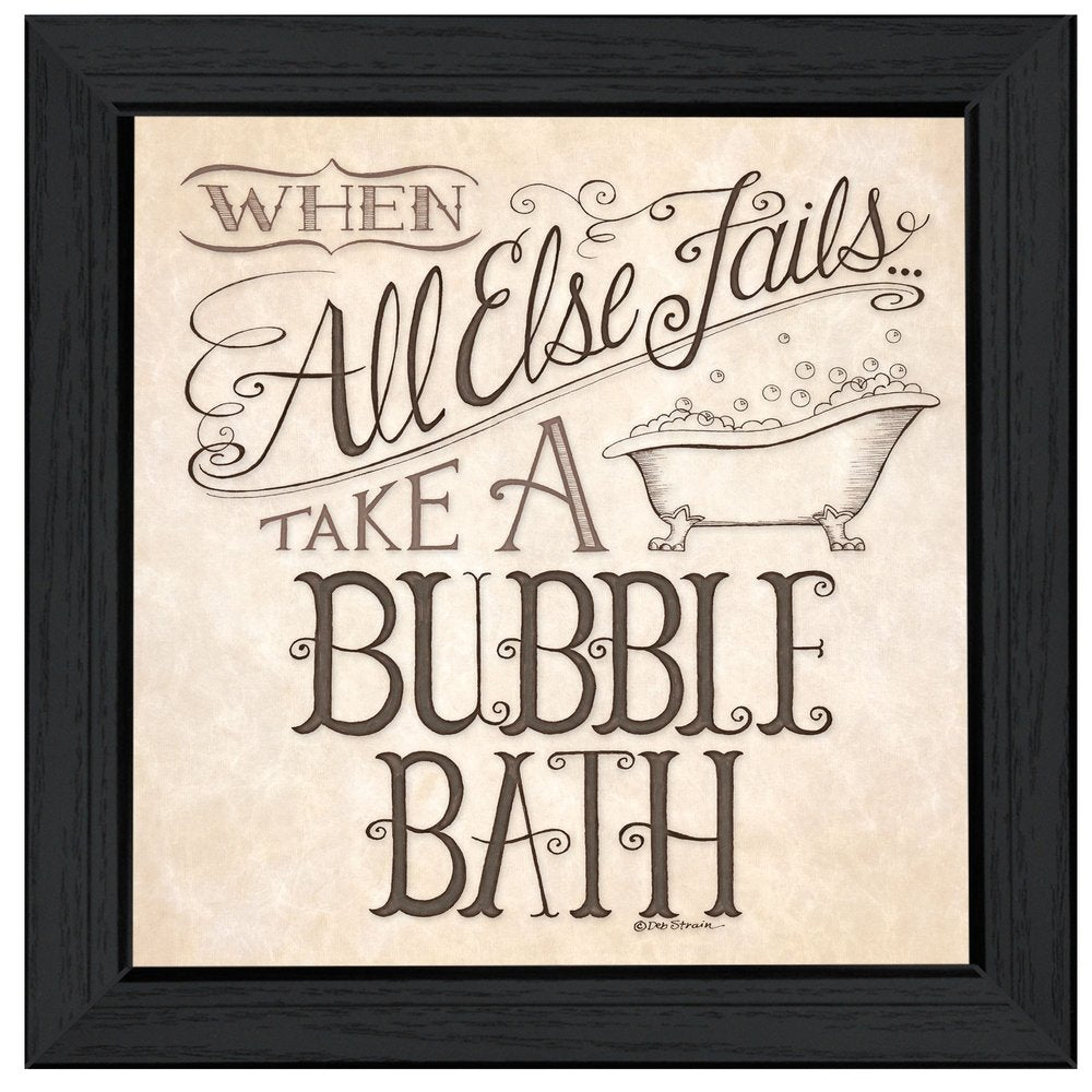 When All Else Fails 4 Black Framed Print Bathroom Wall Art HomeRoots