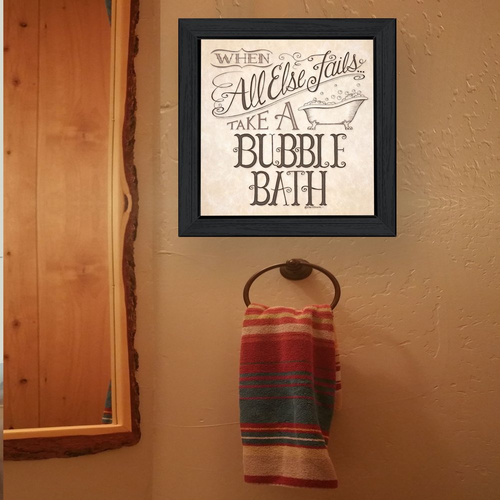 When All Else Fails 4 Black Framed Print Bathroom Wall Art — view 3