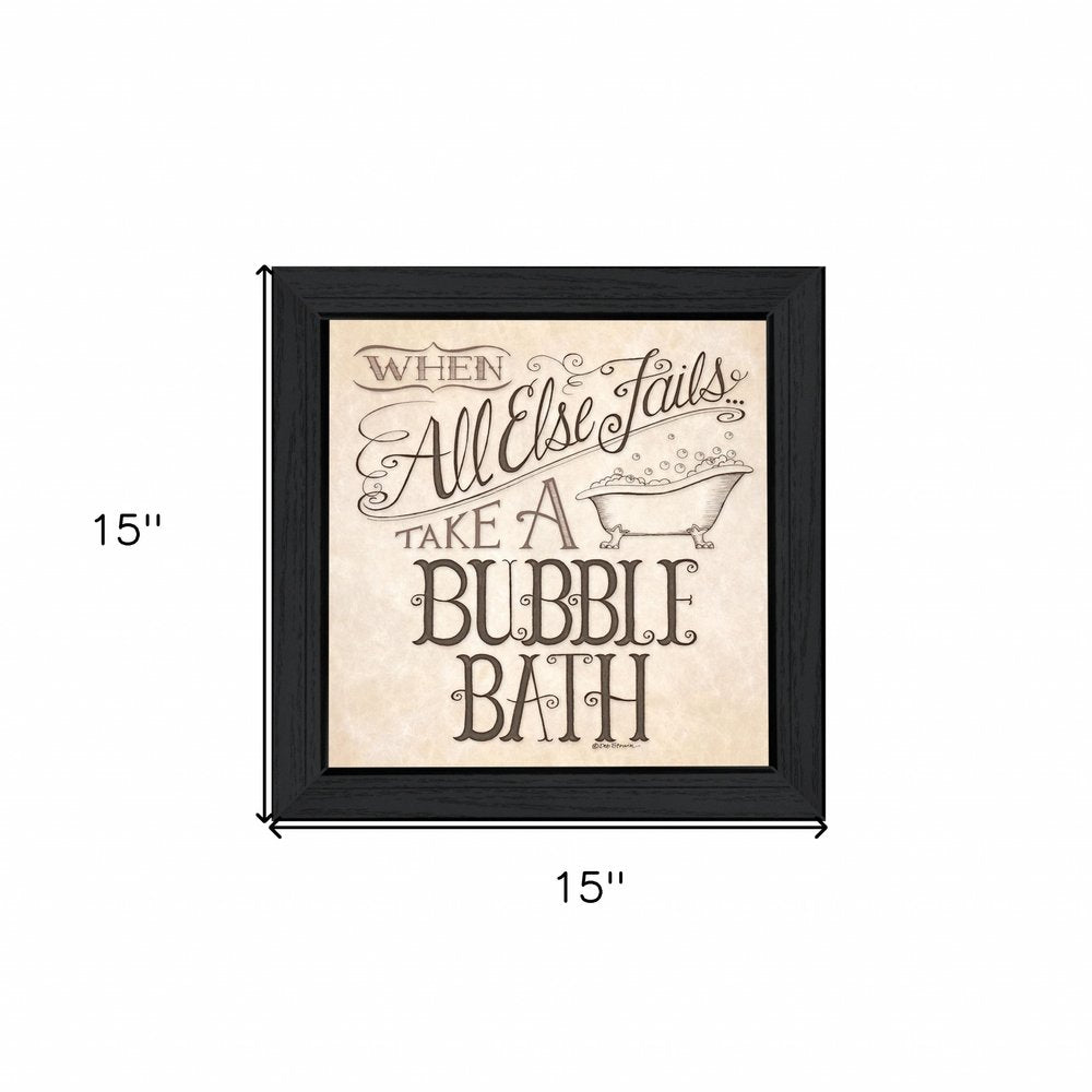 When All Else Fails 4 Black Framed Print Bathroom Wall Art — view 9