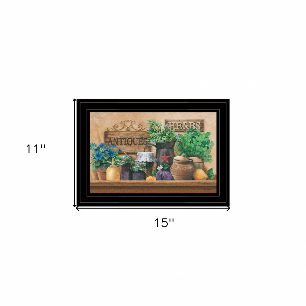 Antiques and Herbs 2 Black Framed Print Kitchen Wall Art HomeRoots