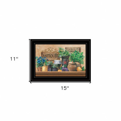 Antiques and Herbs 2 Black Framed Print Kitchen Wall Art HomeRoots