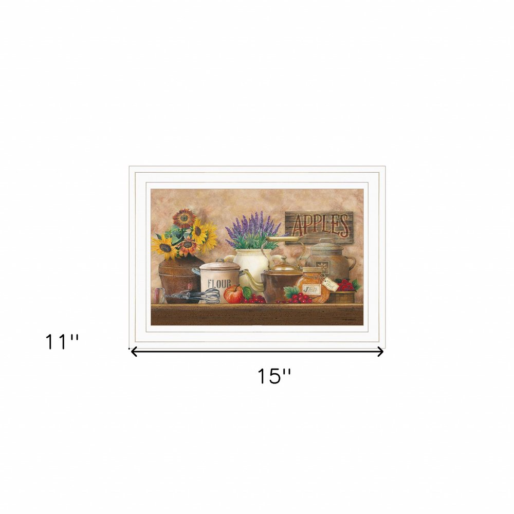 Antique Kitchen 1 White Framed Print Kitchen Wall Art — view 3