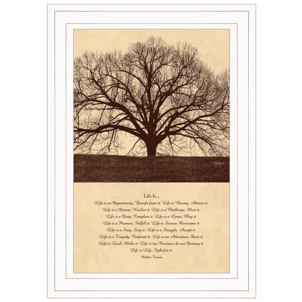 Life Is 5 White Framed Print Wall Art HomeRoots