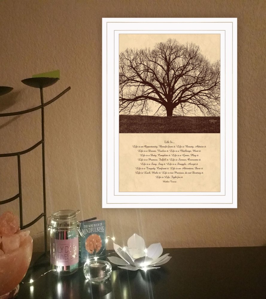 Life Is 5 White Framed Print Wall Art HomeRoots