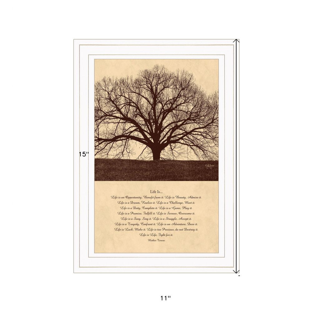 Life Is 5 White Framed Print Wall Art — view 4