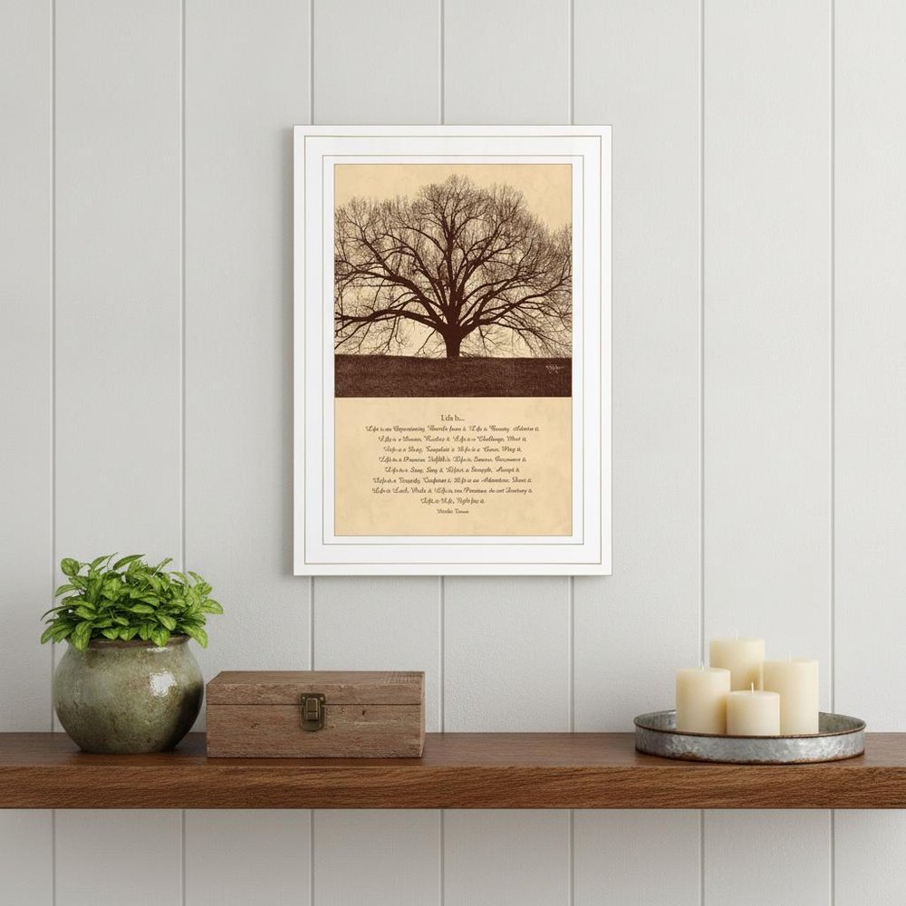 Life Is 5 White Framed Print Wall Art HomeRoots