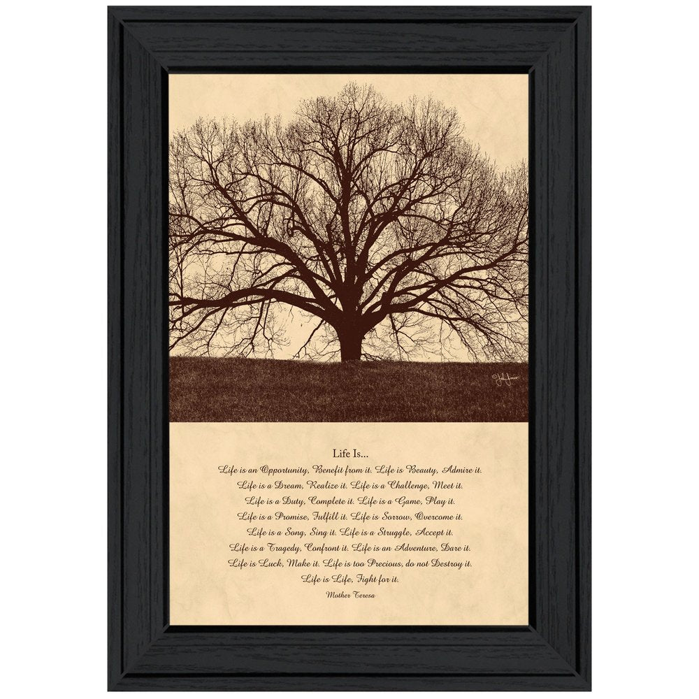 Life Is 6 Black Framed Print Wall Art — view 1