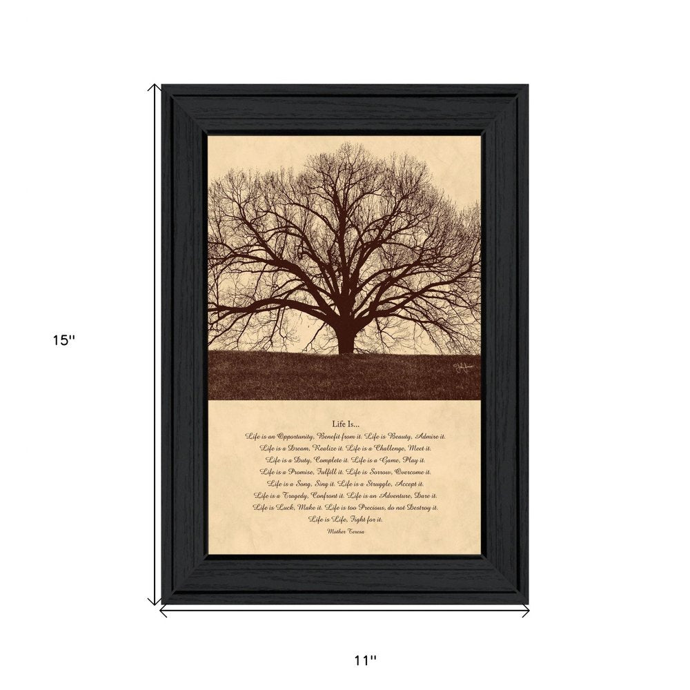 Life Is 6 Black Framed Print Wall Art — view 3
