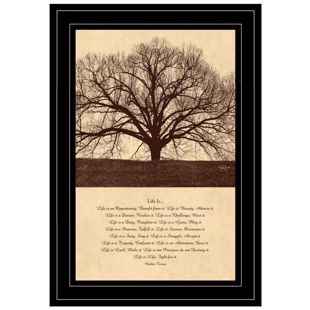 Life Is 7 Black Framed Print Wall Art — view 1