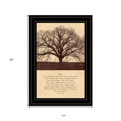 Life Is 7 Black Framed Print Wall Art HomeRoots