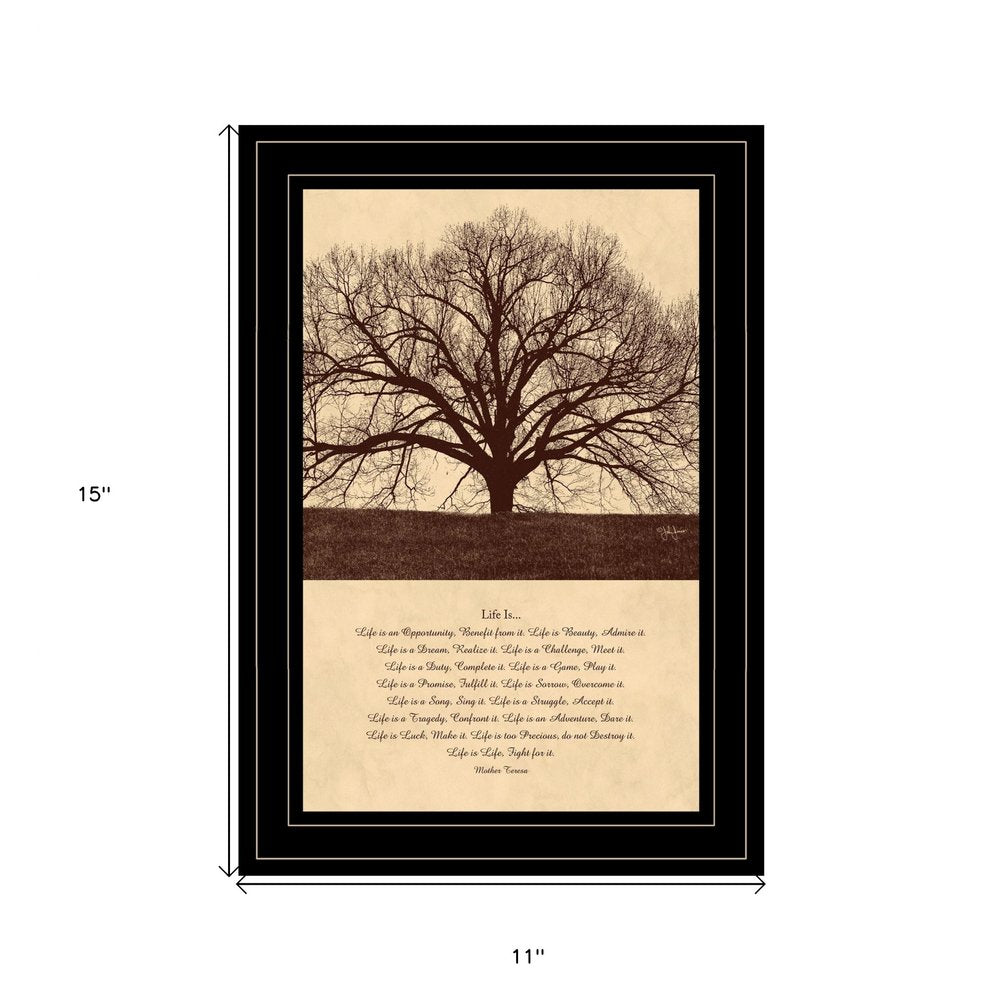 Life Is 7 Black Framed Print Wall Art HomeRoots