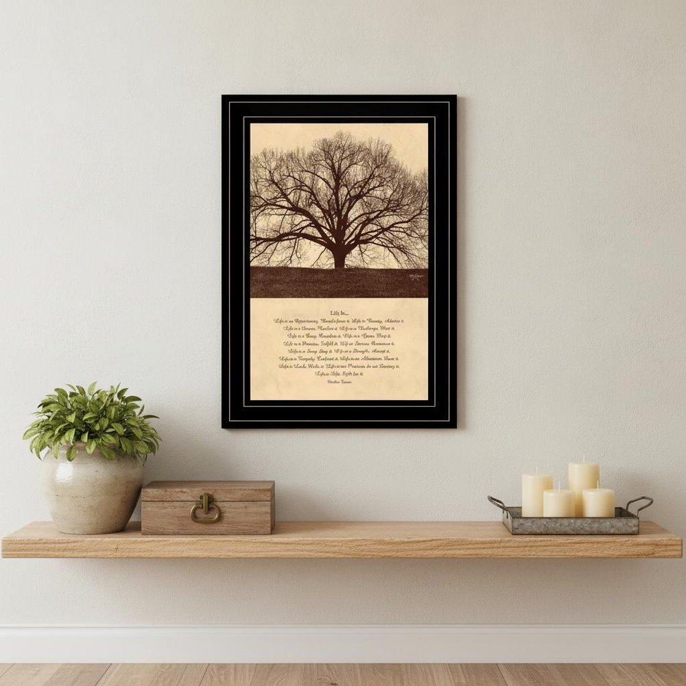 Life Is 7 Black Framed Print Wall Art HomeRoots
