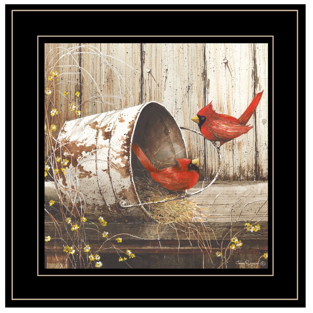 Playing Around 15x15 Black Framed Print Wall Art HomeRoots