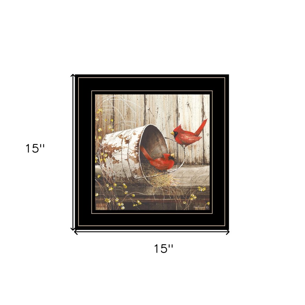 Playing Around 15x15 Black Framed Print Wall Art HomeRoots
