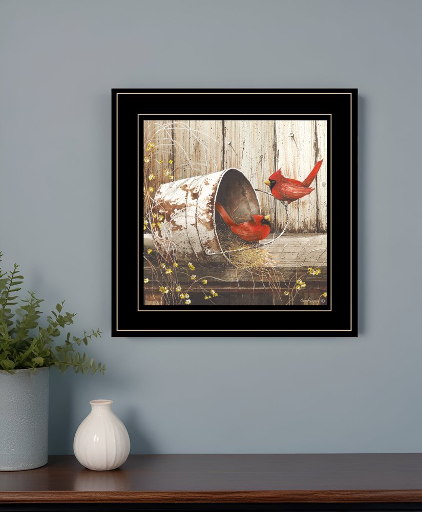 Playing Around 15x15 Black Framed Print Wall Art HomeRoots