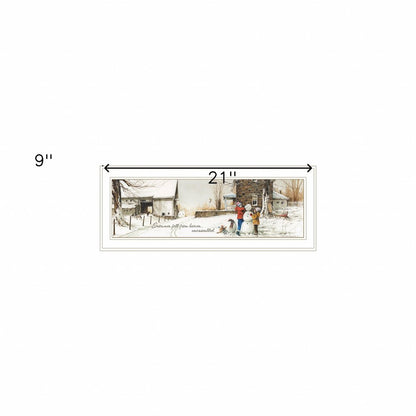 Snowmen from Heaven 2 White Framed Print Wall Art HomeRoots