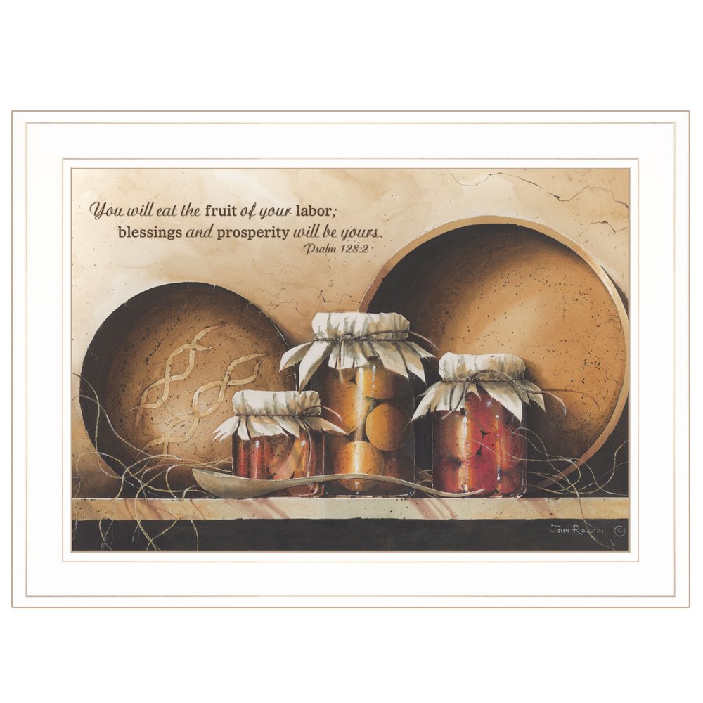 Blessings and Prosperity 2 White Framed Print Wall Art HomeRoots