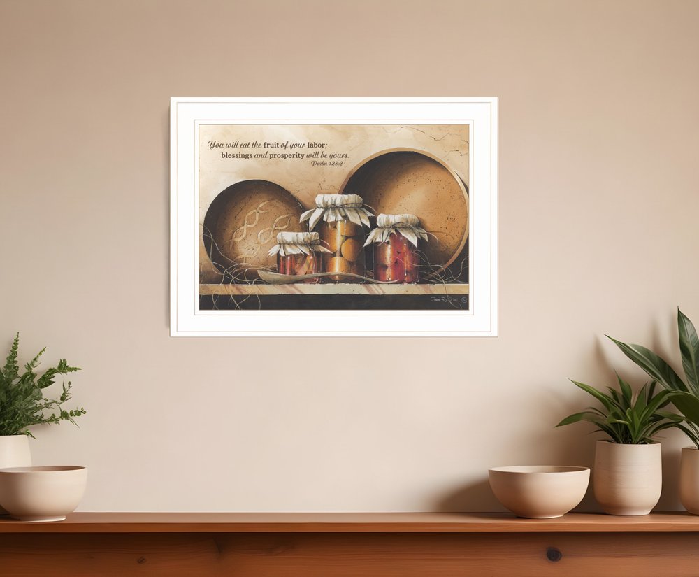 Blessings and Prosperity 2 White Framed Print Wall Art HomeRoots