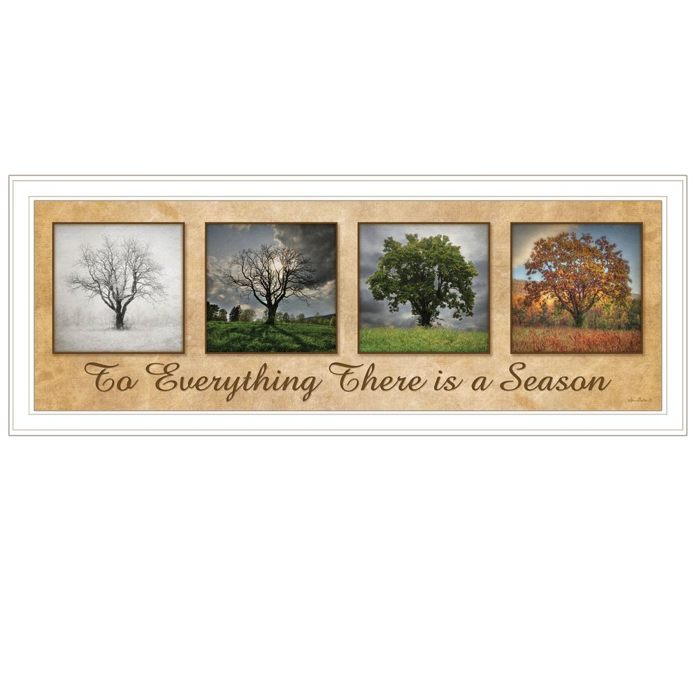 There is a Season 1 White Framed Print Wall Art HomeRoots