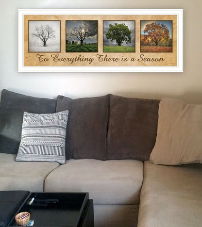 There is a Season 1 White Framed Print Wall Art HomeRoots