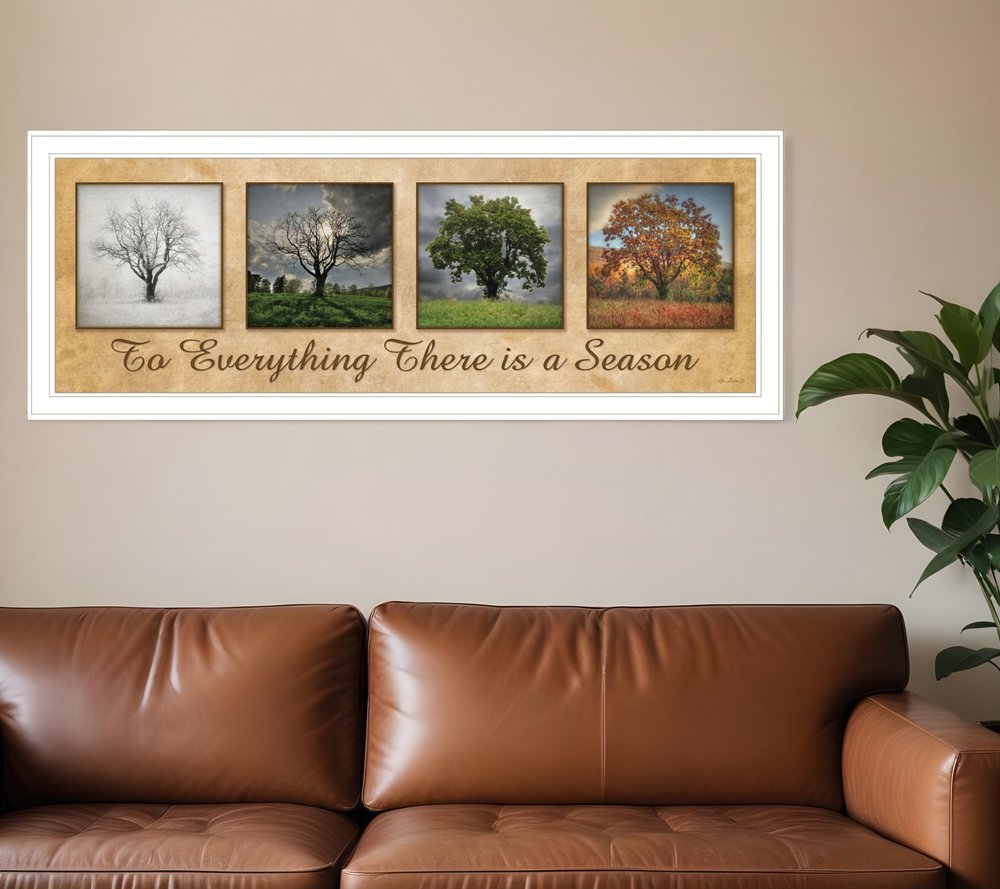 There is a Season 1 White Framed Print Wall Art HomeRoots