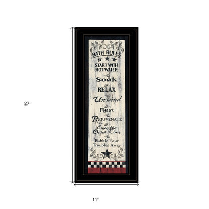 Bath Rules 5 Black Framed Print Bathroom Wall Art HomeRoots