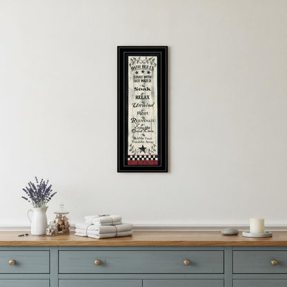 Bath Rules 5 Black Framed Print Bathroom Wall Art HomeRoots