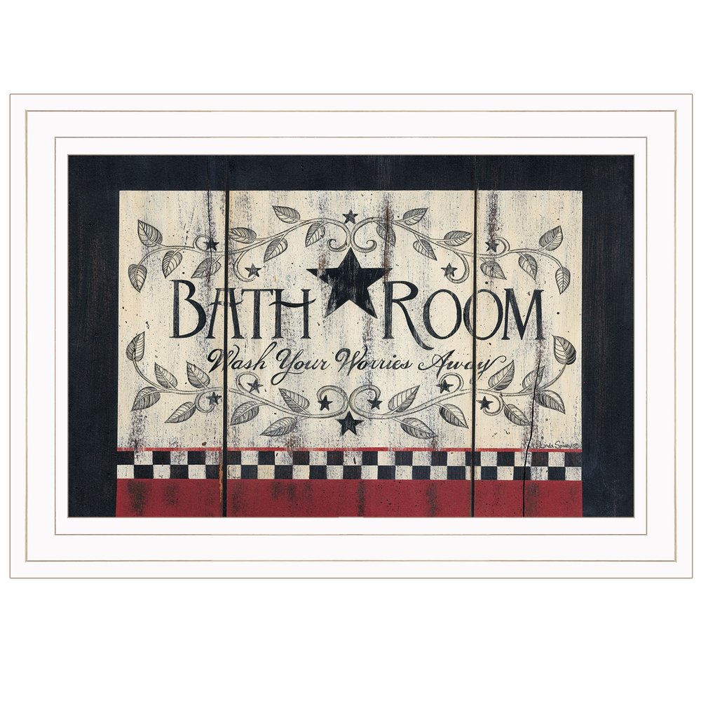 Bathroom 2 White Framed Print Bathroom Wall Art HomeRoots