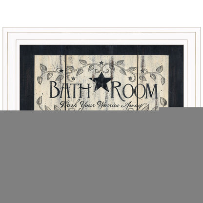Bathroom 2 White Framed Print Bathroom Wall Art HomeRoots