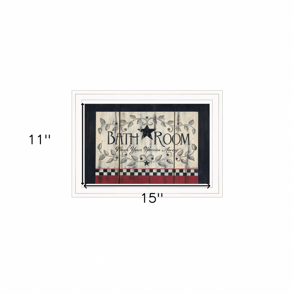 Bathroom 2 White Framed Print Bathroom Wall Art HomeRoots
