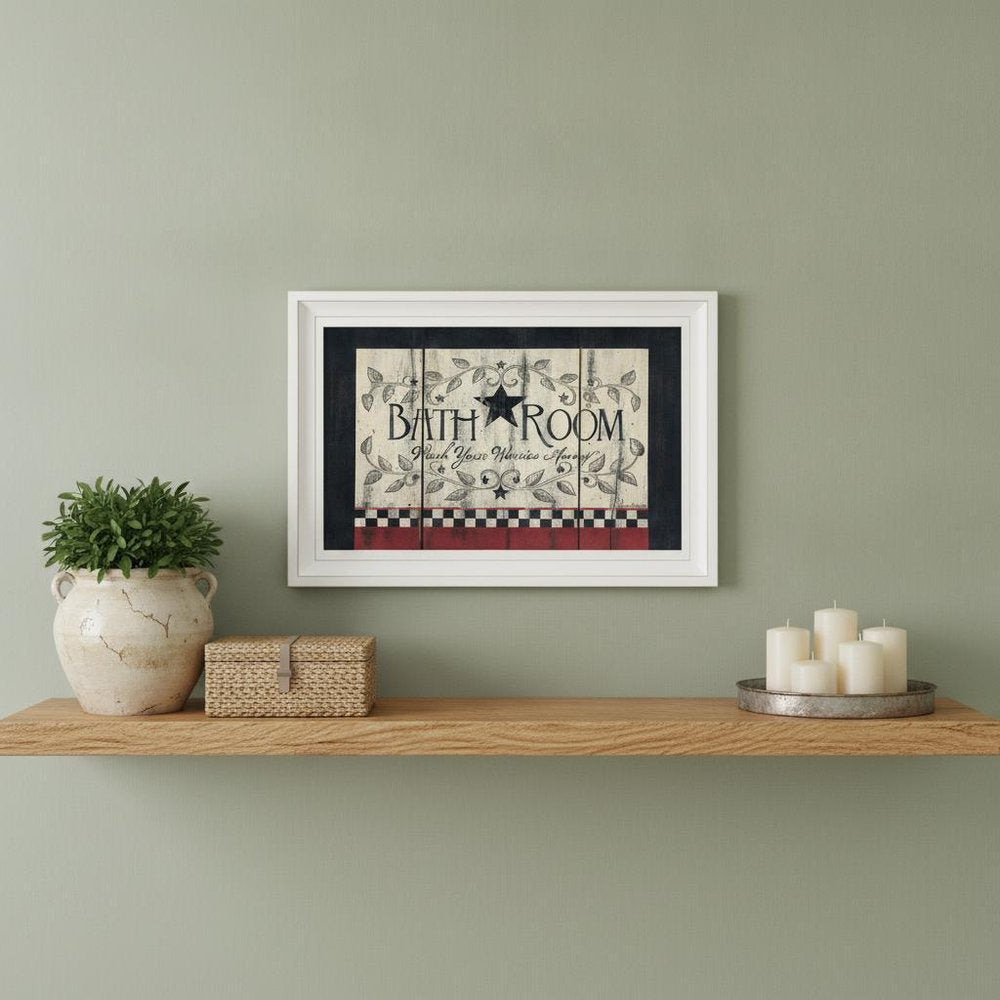 Bathroom 2 White Framed Print Bathroom Wall Art HomeRoots