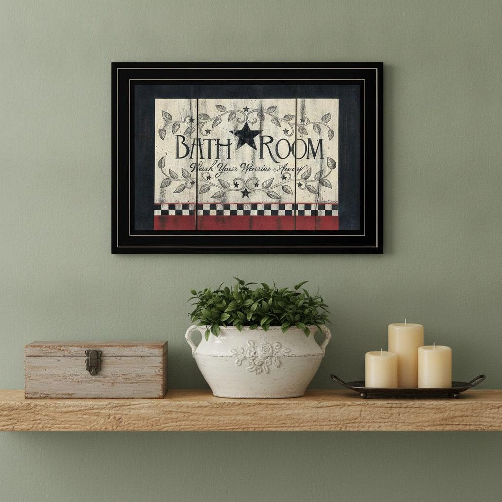 Bathroom 3 Black Framed Print Bathroom Wall Art HomeRoots