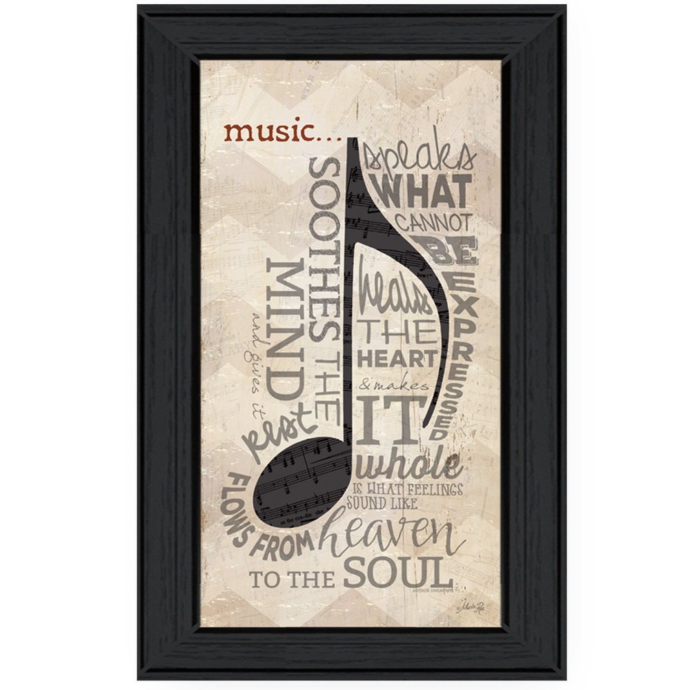 Music 7 Black Framed Print Wall Art HomeRoots