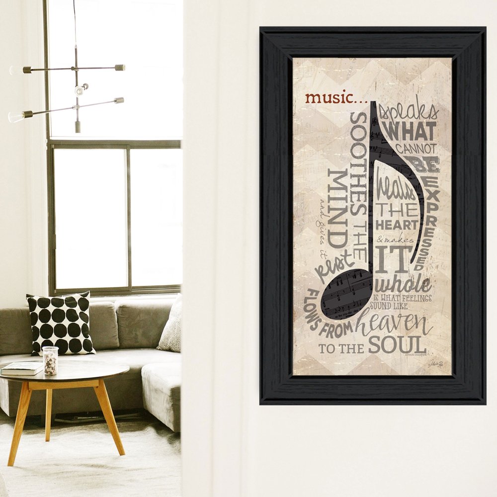 Music 7 Black Framed Print Wall Art HomeRoots