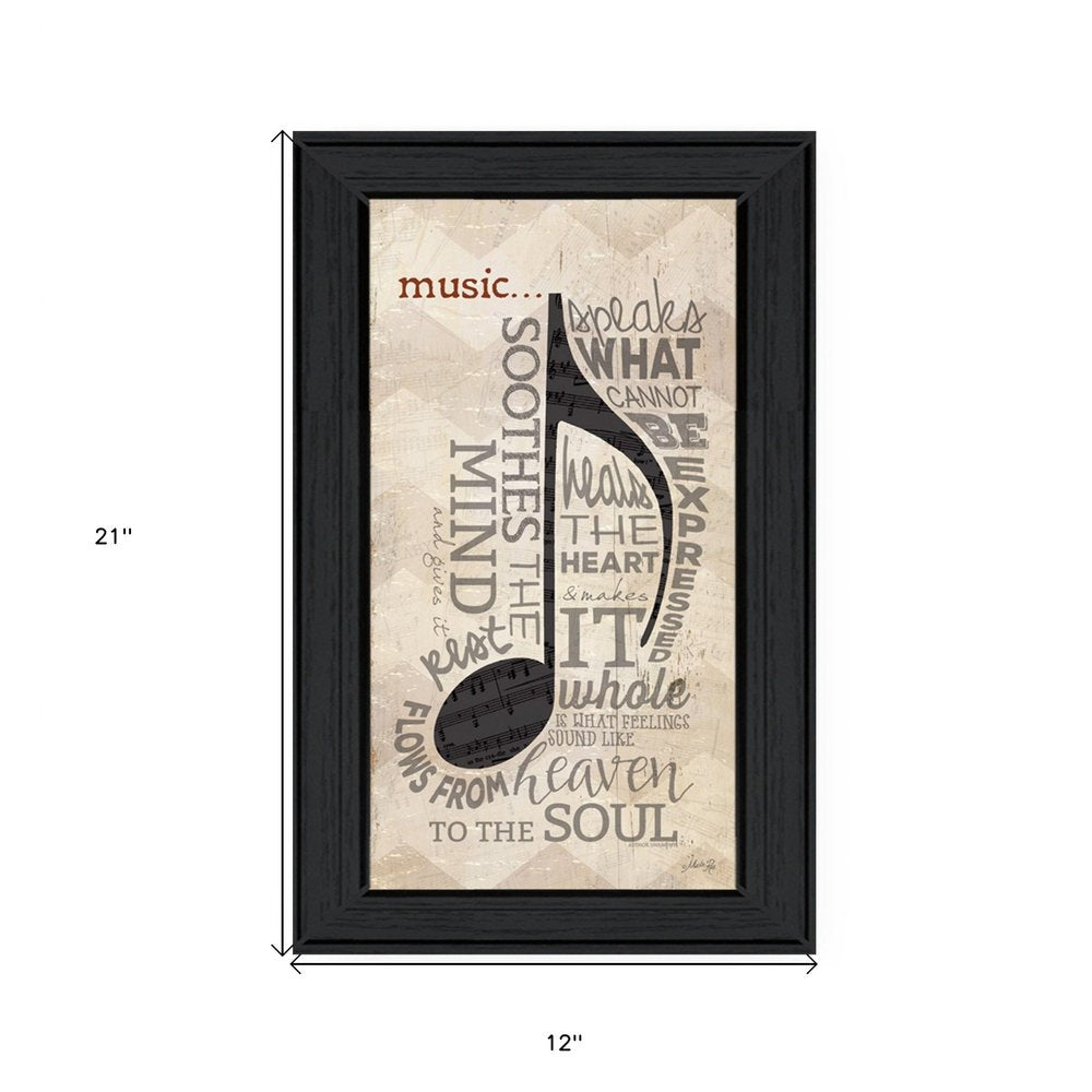 Music 7 Black Framed Print Wall Art HomeRoots