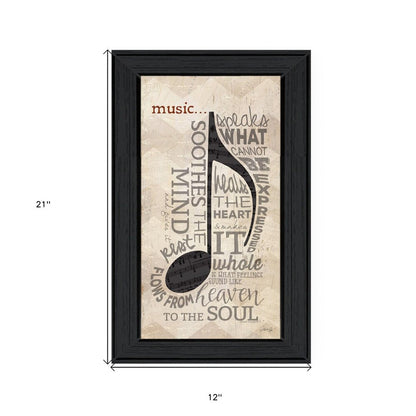 Music 7 Black Framed Print Wall Art HomeRoots