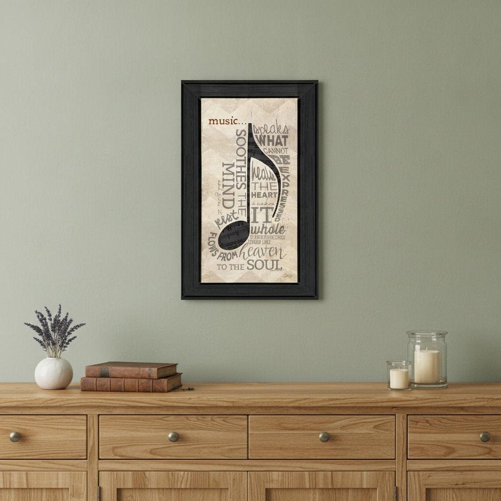 Music 7 Black Framed Print Wall Art HomeRoots
