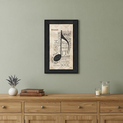 Music 7 Black Framed Print Wall Art HomeRoots