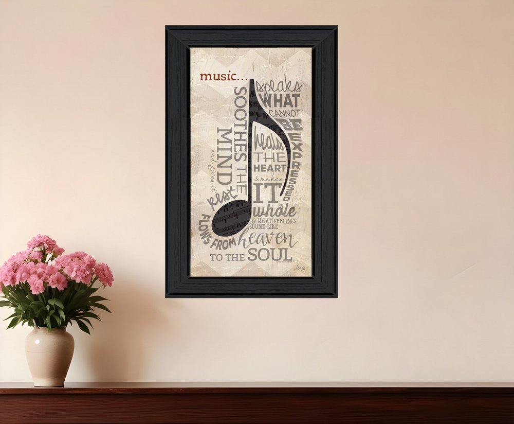 Music 7 Black Framed Print Wall Art HomeRoots