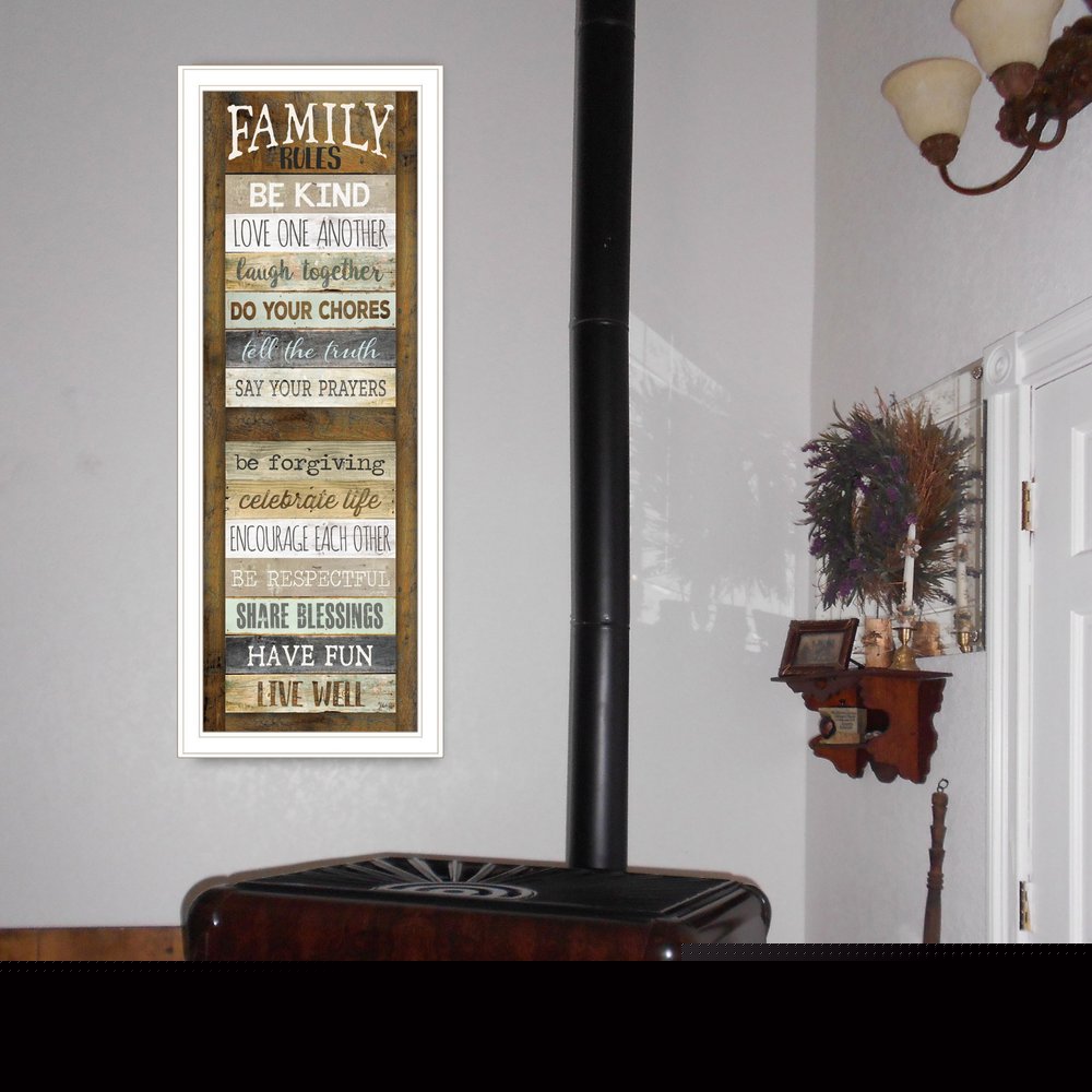 Family Rules Shutter 2 White Framed Print Wall Art HomeRoots