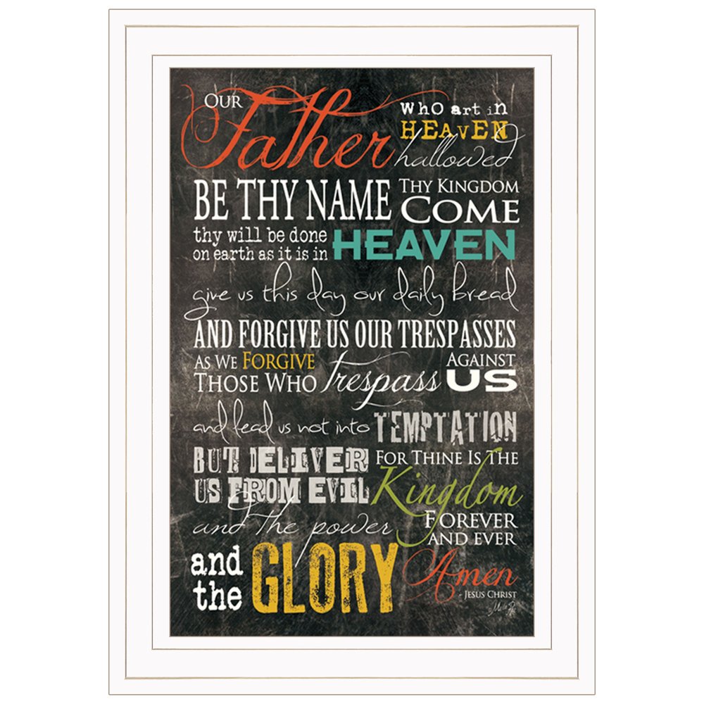 The Lords Prayer 2 White Framed Print Wall Art HomeRoots