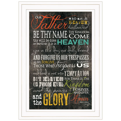 The Lords Prayer 2 White Framed Print Wall Art HomeRoots