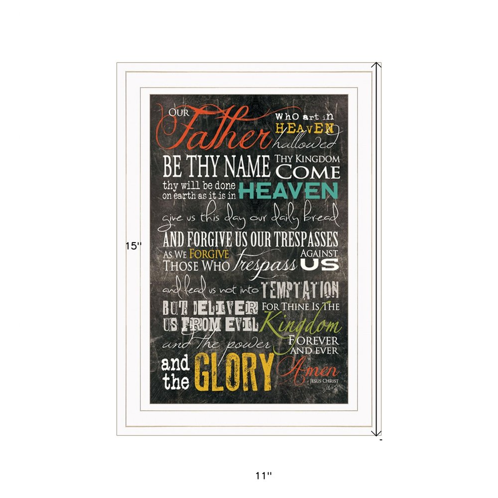 The Lords Prayer 2 White Framed Print Wall Art HomeRoots