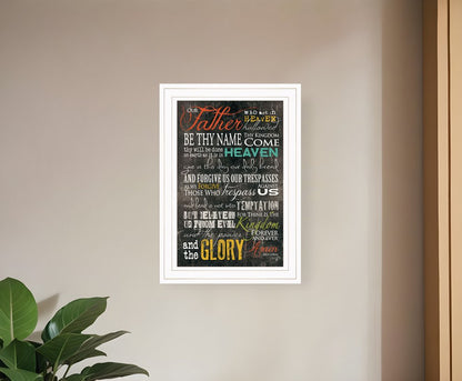 The Lords Prayer 2 White Framed Print Wall Art HomeRoots