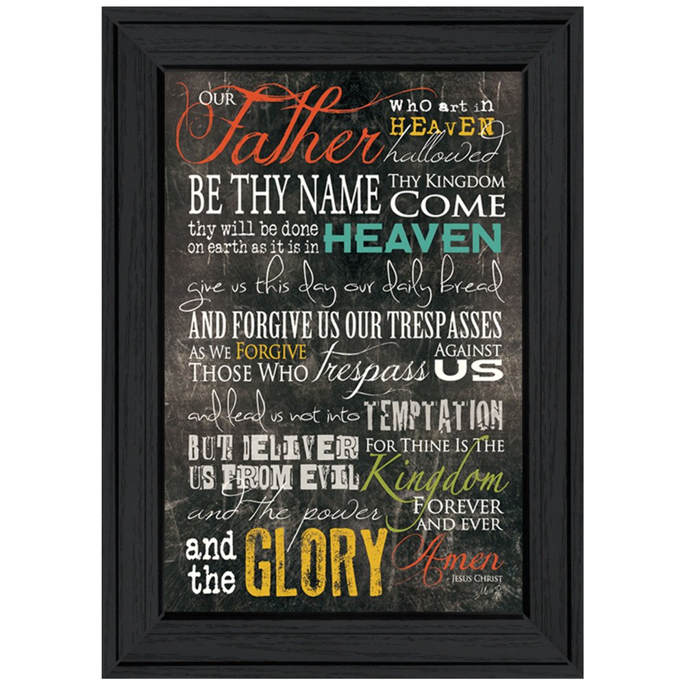 The Lords Prayer 3 Black Framed Print Wall Art HomeRoots