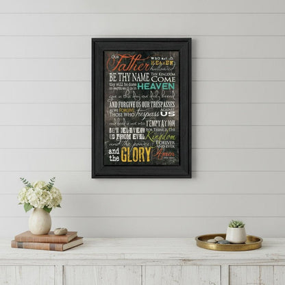 The Lords Prayer 3 Black Framed Print Wall Art HomeRoots
