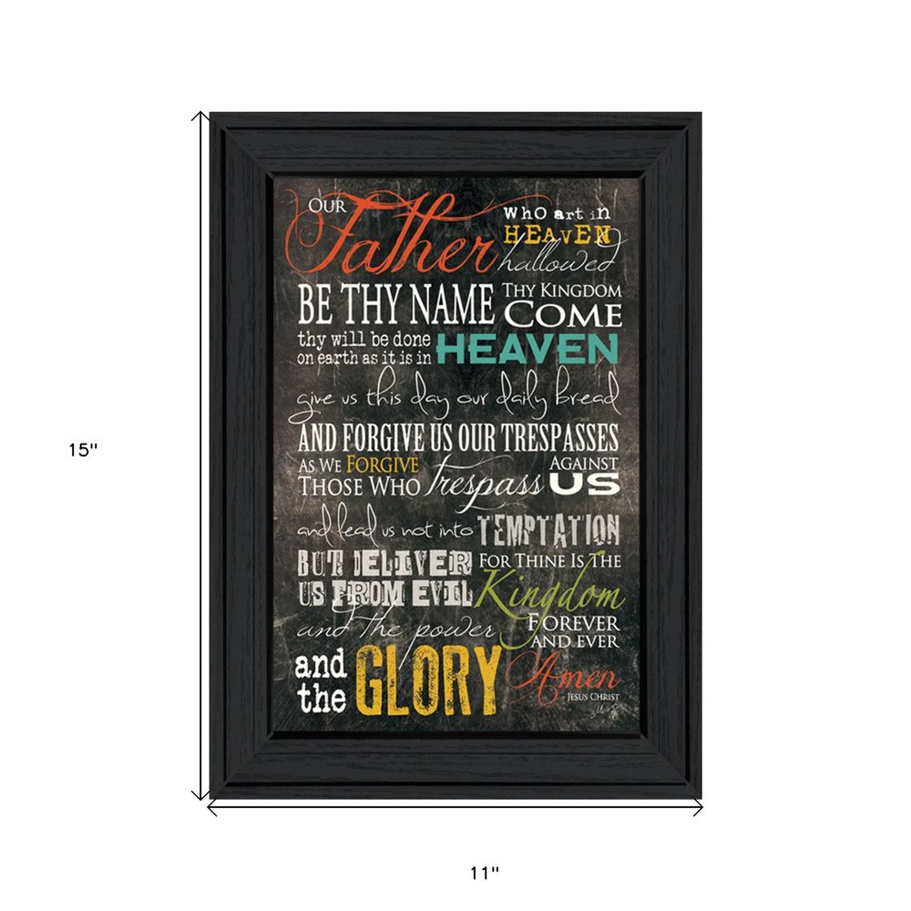 The Lords Prayer 3 Black Framed Print Wall Art HomeRoots